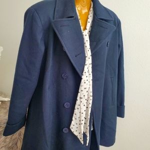 CHARLES KLEIN WOVEN WOOL BLAZER LARGE
